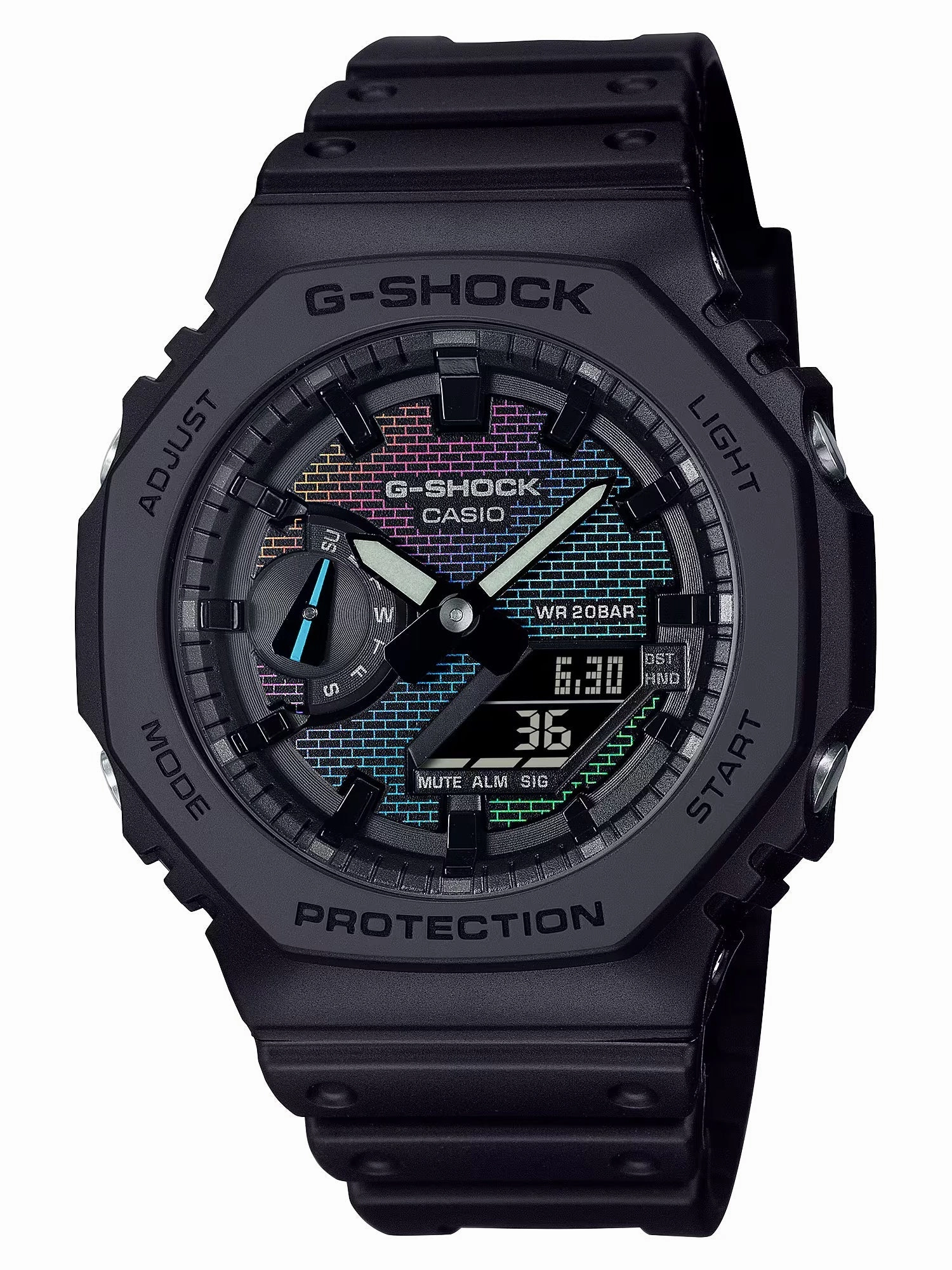 Casio G-SHOCK Ana/Digi RAINBOW BRICK Mens Watch GA2100RW-1A