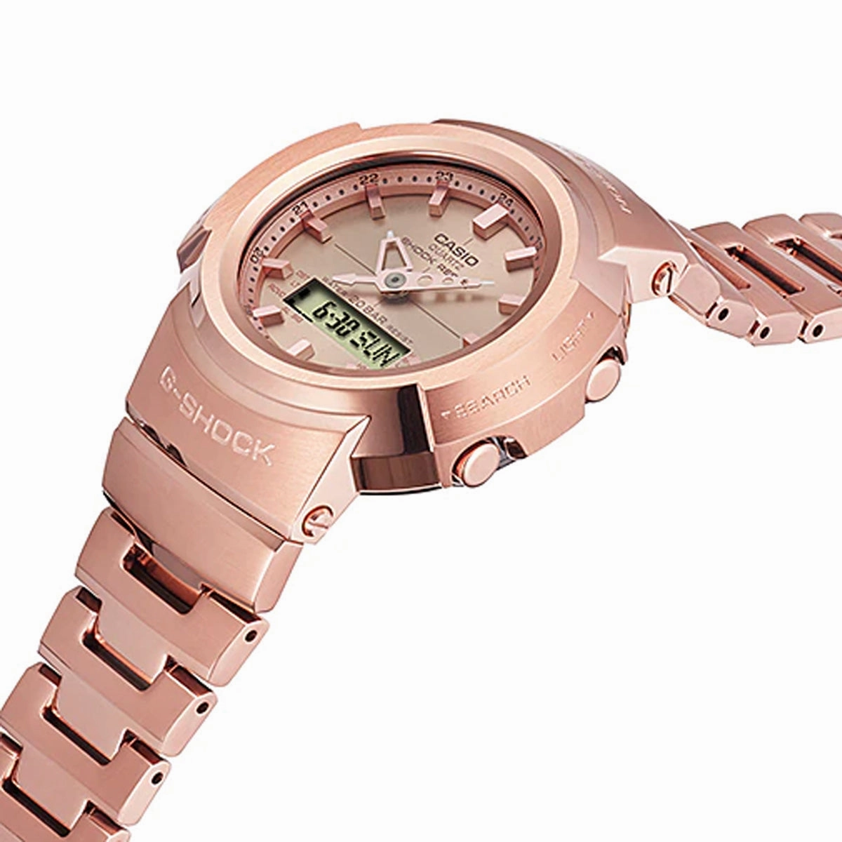 Casio G-shock AWM-500GD-4A Solar Digital Analog Stainless Steel Strap Watch For Men