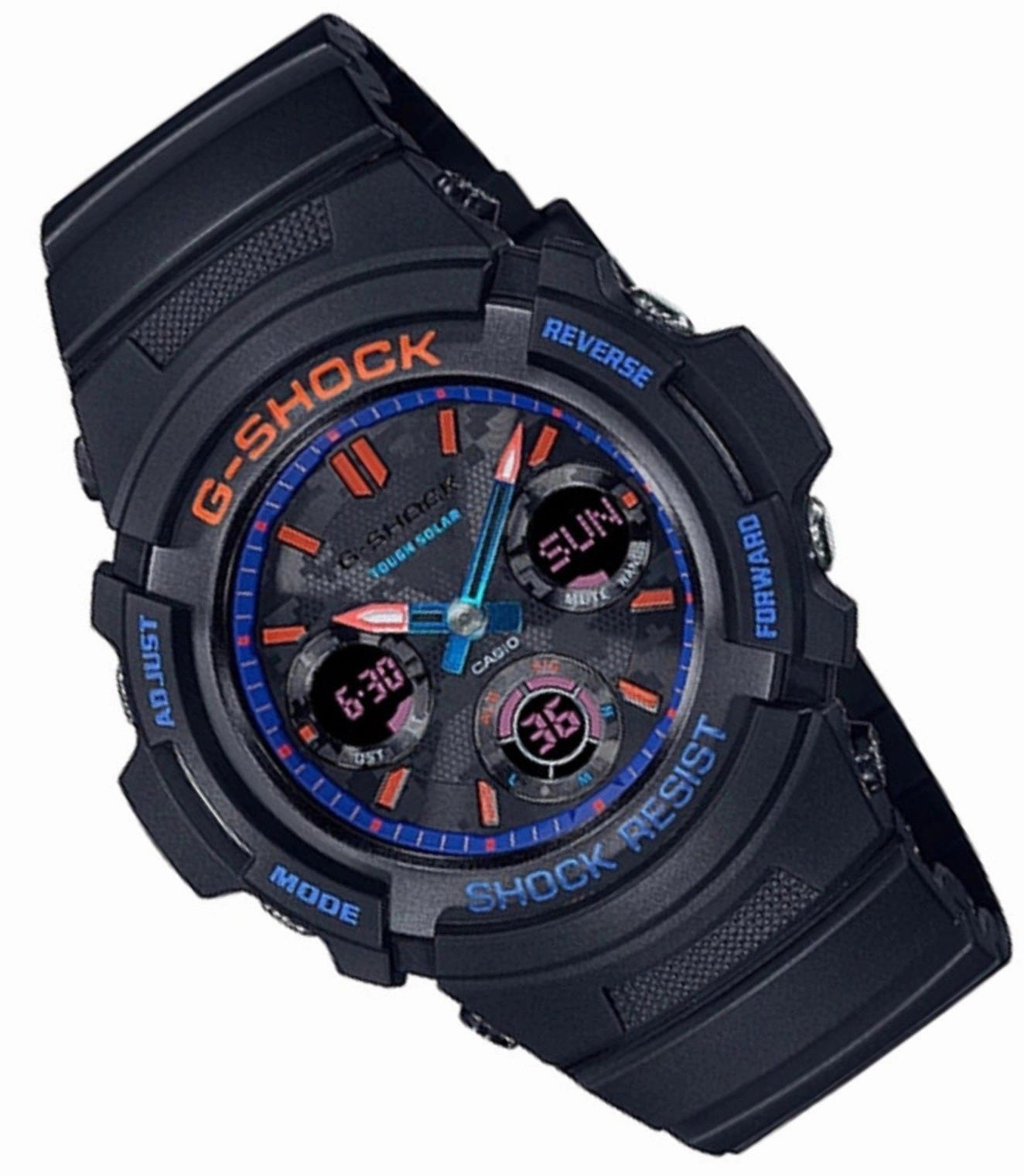 Casio G-shock AWR-M100SCT-1A Solar Digital Analog Rubber Strap Watch For Men