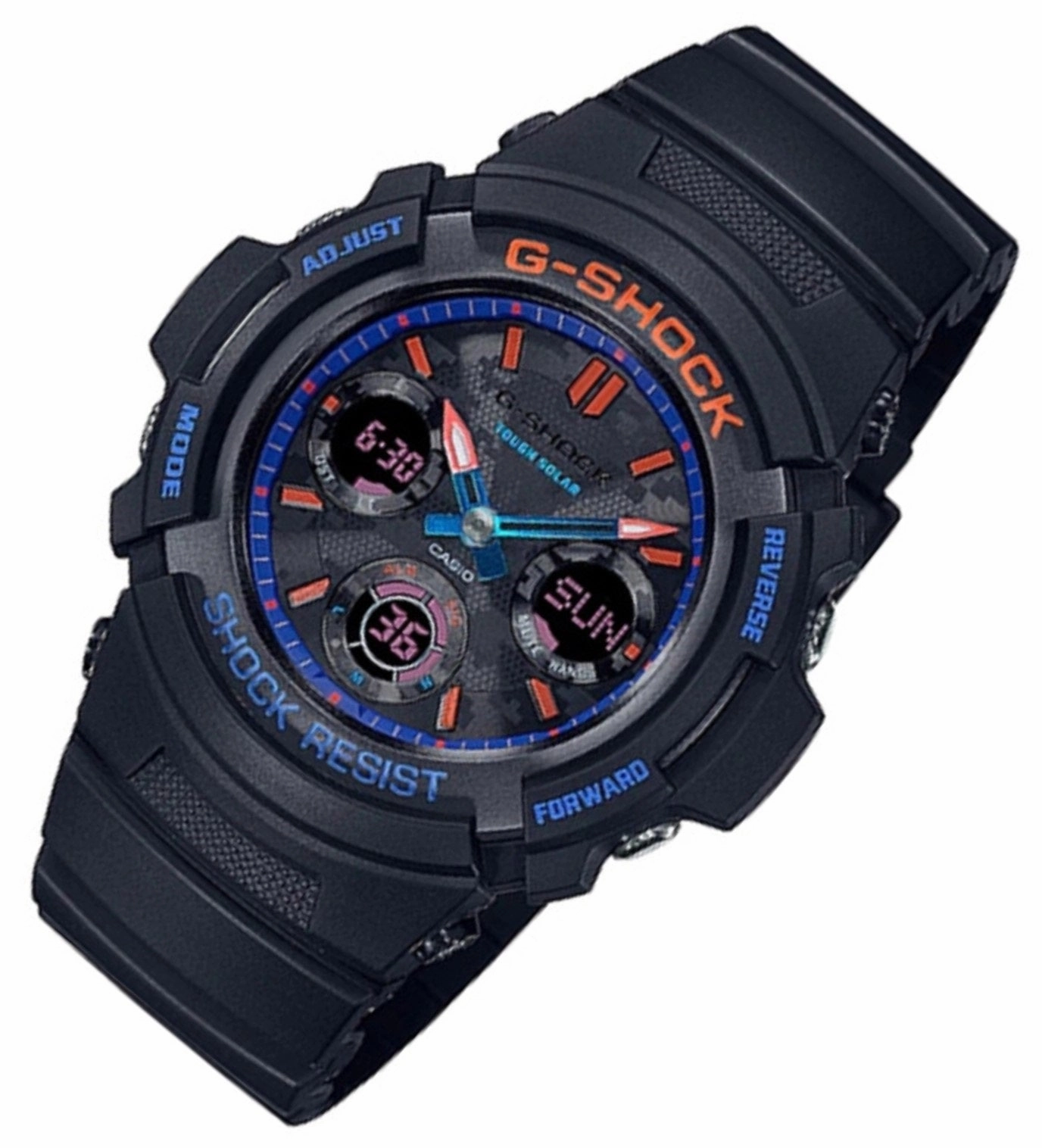 Casio G-shock AWR-M100SCT-1A Solar Digital Analog Rubber Strap Watch For Men