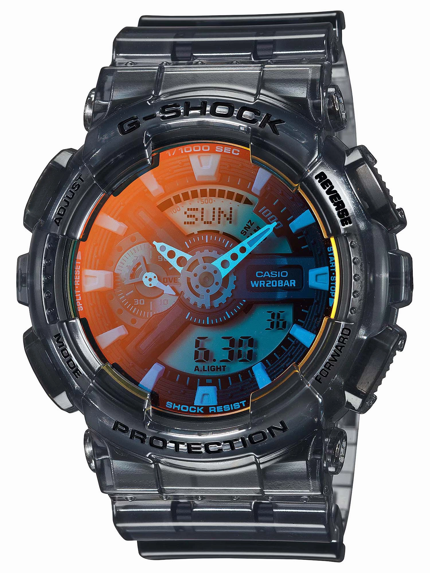 Casio G-Shock BEACH TIME LAPSE Translucent Ana-Digi Mens Watch GA110TLS-8A