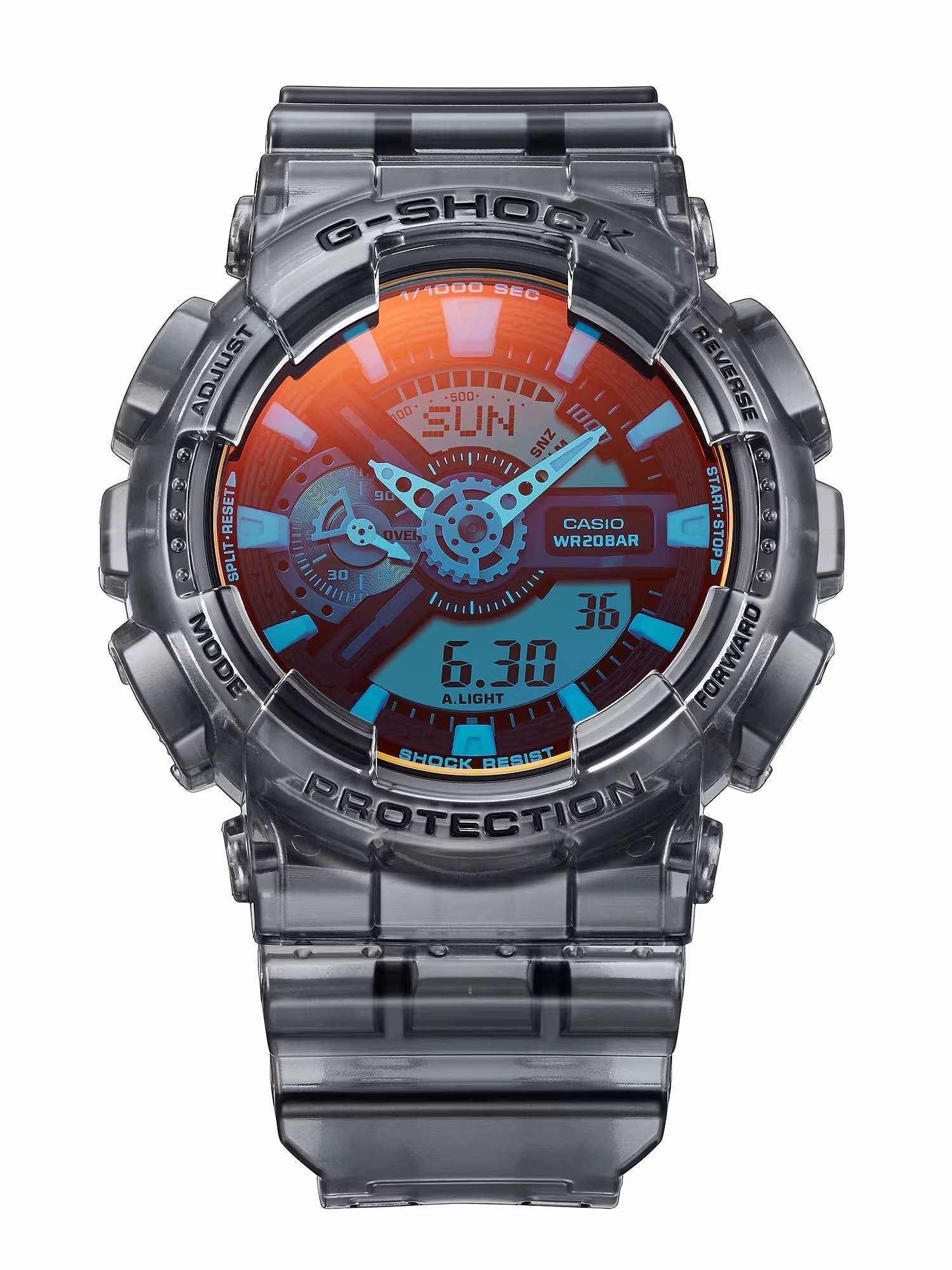 Casio G-Shock BEACH TIME LAPSE Translucent Ana-Digi Mens Watch GA110TLS-8A