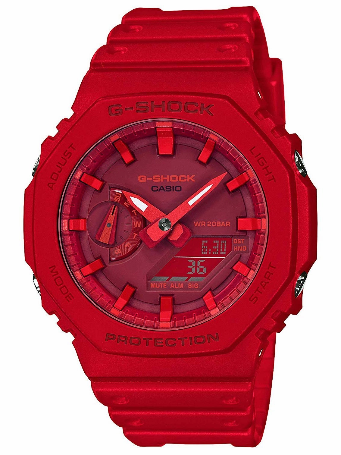 Casio G-Shock CARBON CORE Mens Ana-Digi Red Watch GA2100-4A