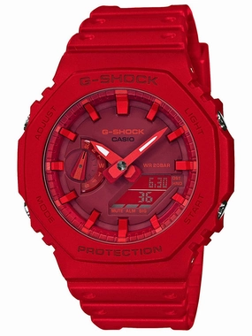 Casio G-Shock CARBON CORE Mens Ana-Digi Red Watch GA2100-4A