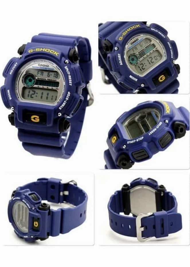 CASIO G-SHOCK DIGITAL WATCH BLUE RESIN BAND DW9052-2V