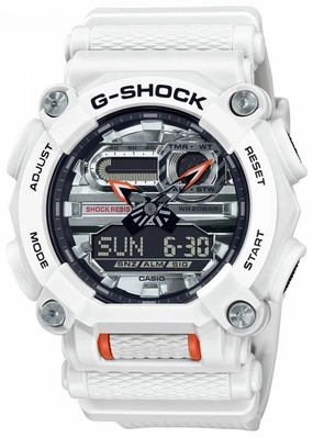 CASIO G-SHOCK DUO CHROME DIAL WHITE STRAP GA900AS-7A