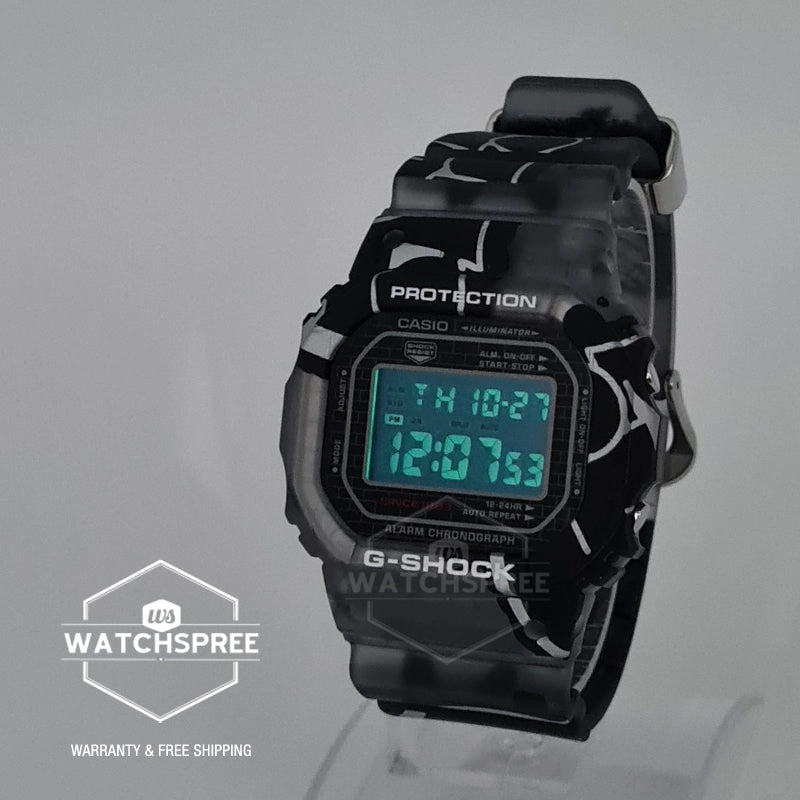 Casio G-Shock DW-5000 Lineup Street Spirit Series Original Graffiti Art Translucent Grey Resin Band Watch DW5000SS-1D DW-5000SS-1D DW-5000SS-1
