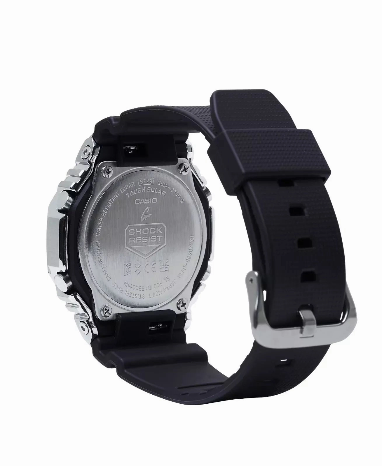 Casio G-Shock G-STEEL BLACK World Time Bluetooth Solar Mens Watch GBM2100-1A