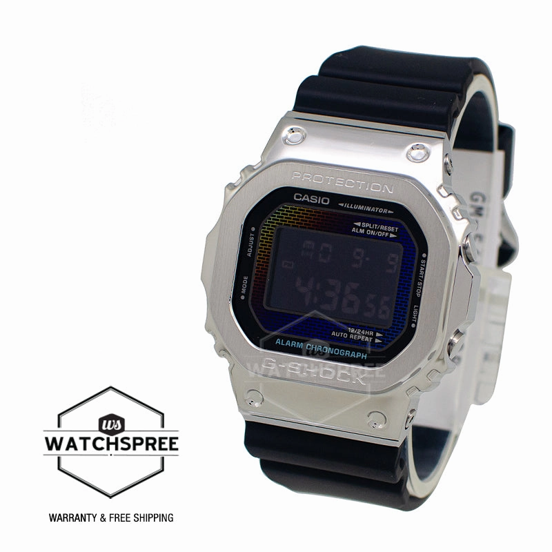 Casio G-Shock G-Steel GM-5600 Lineup Rainbow Brick Wall Series Bio-Based Black Resin Band Watch GM5600RW-1D GM-5600RW-1D GM-5600RW-1