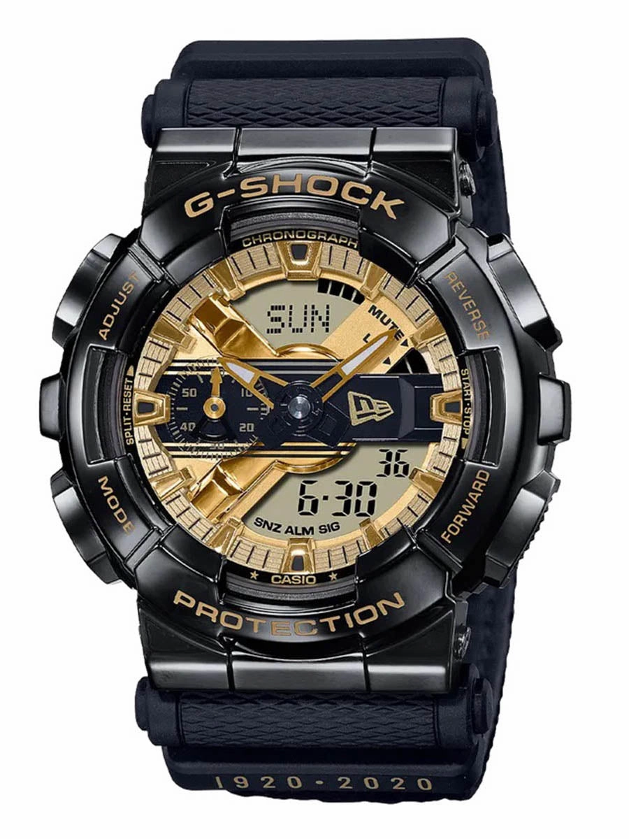 Casio G-Shock G-STEEL x NEW ERA Ion-Plated Black/Gold Mens Watch GM110NE-1A