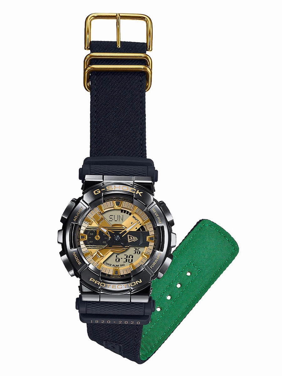 Casio G-Shock G-STEEL x NEW ERA Ion-Plated Black/Gold Mens Watch GM110NE-1A