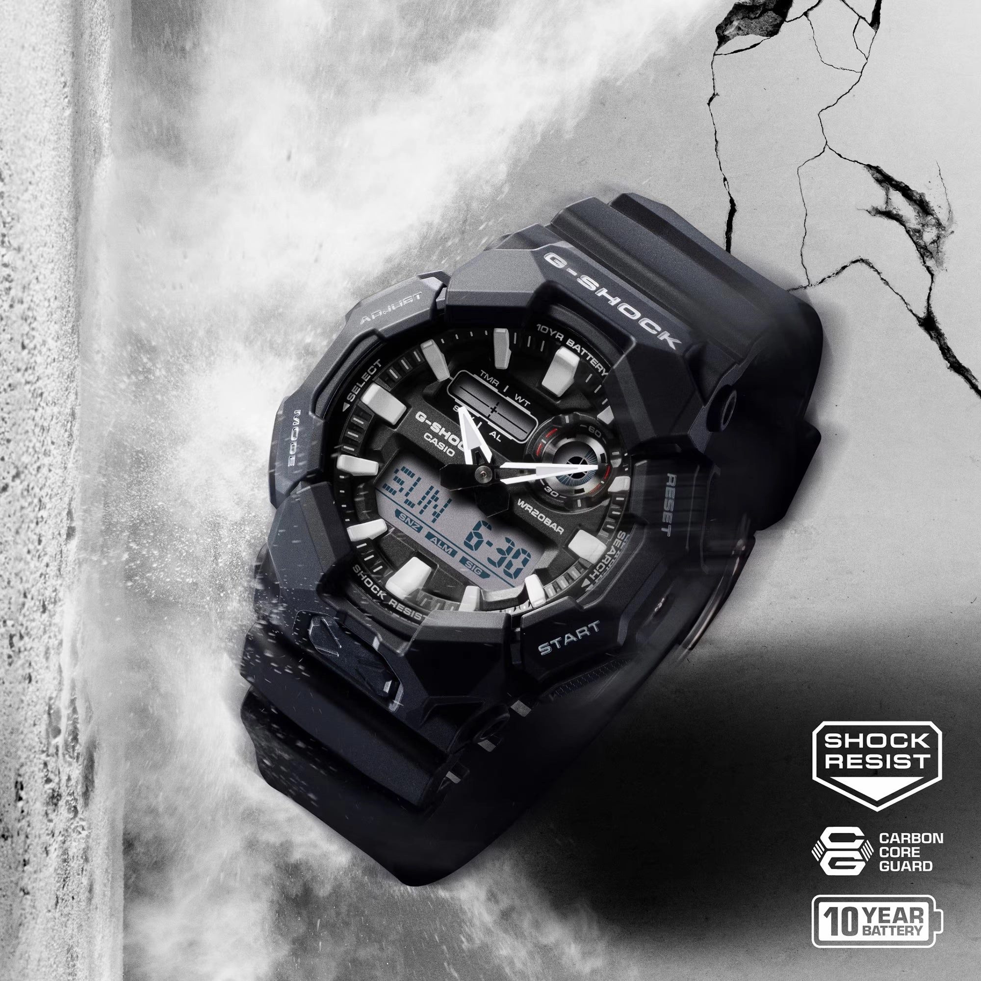 Casio G-Shock GA010-2A Bio-Resin High-Brightness LED Blue Mens Watch