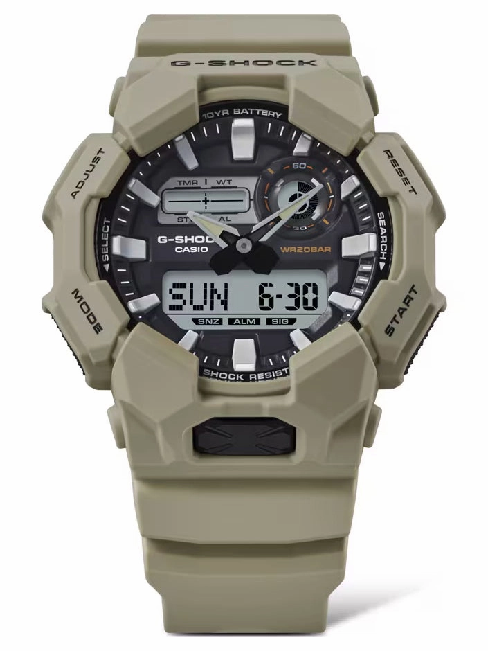 Casio G-Shock GA010-5A Bio-Resin High-Brightness LED Brown Mens Watch