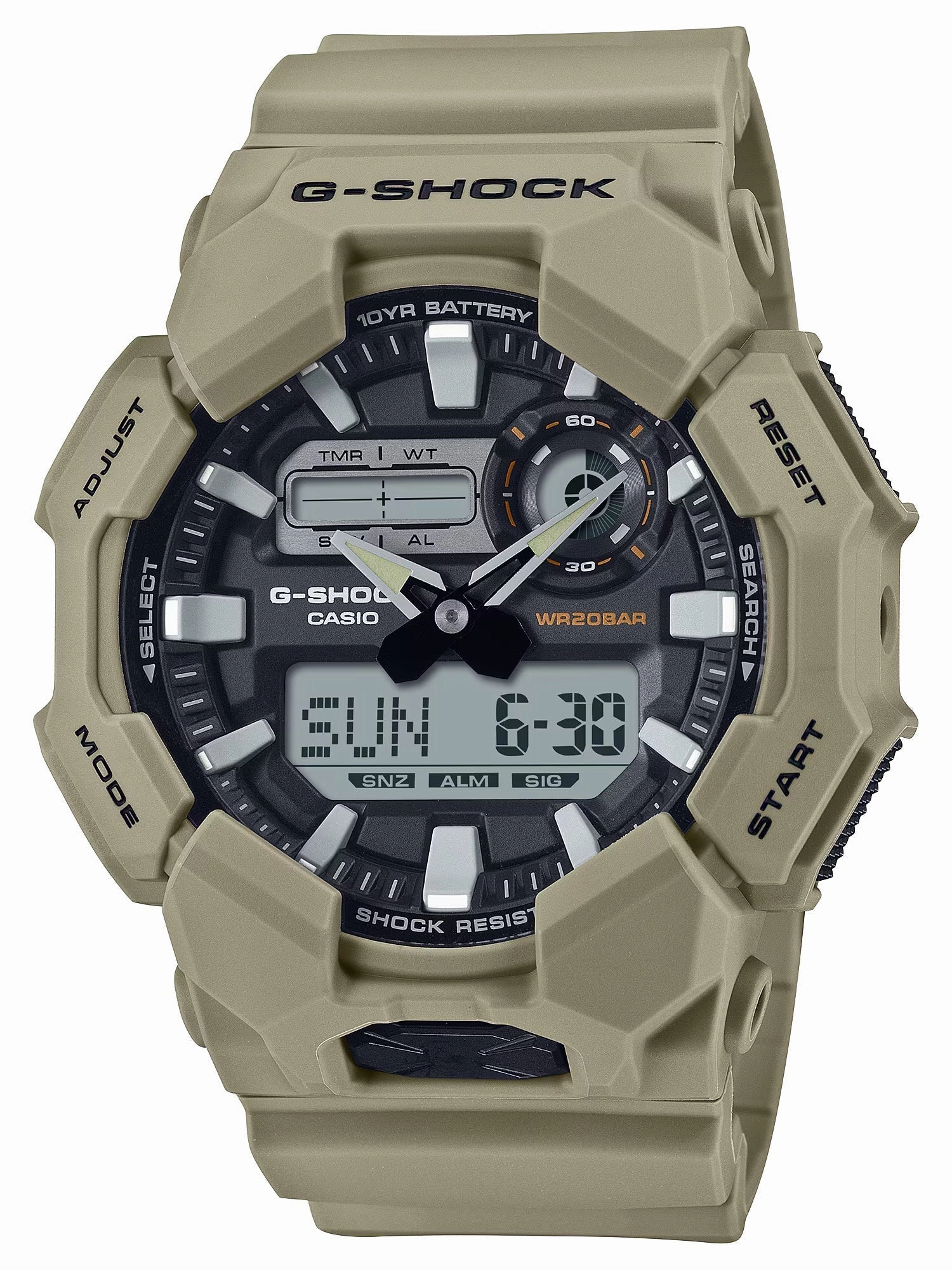 Casio G-Shock GA010-5A Bio-Resin High-Brightness LED Brown Mens Watch