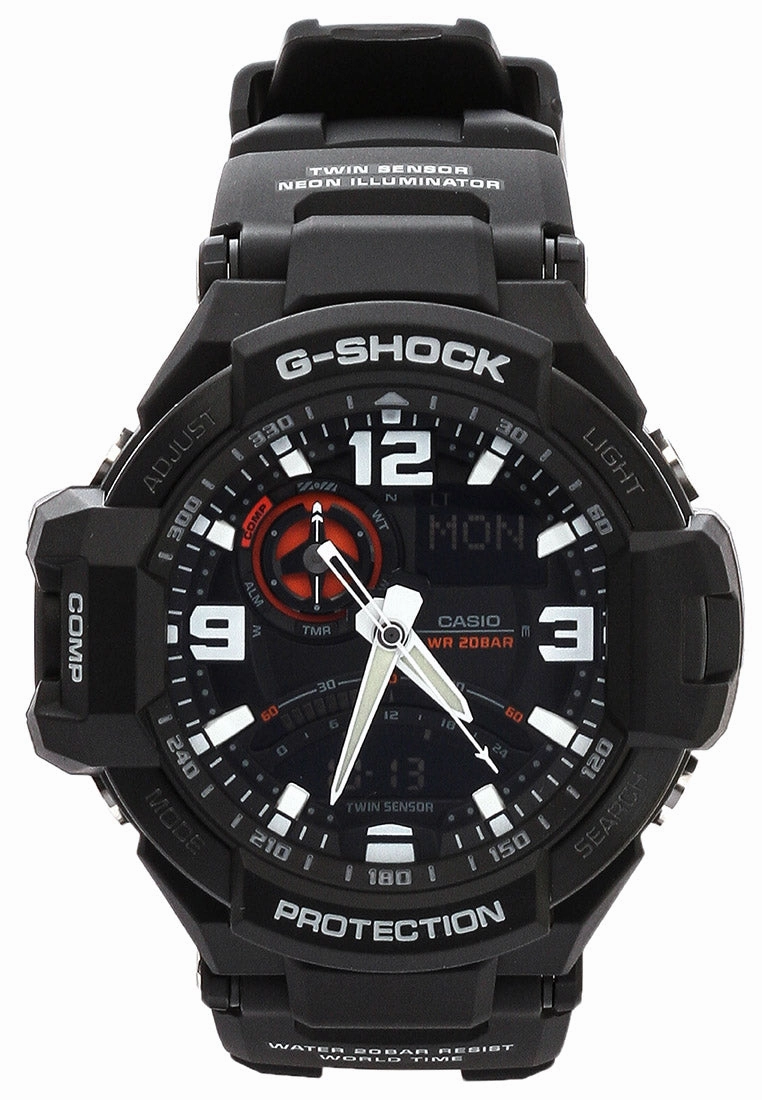 Casio G-shock GA-1000-1ADR Digital Analog Rubber Strap Watch For Men