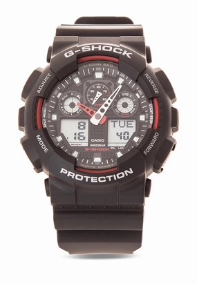 Casio G-shock GA-100-1A4DR Digital Analog Rubber Strap Watch For Men