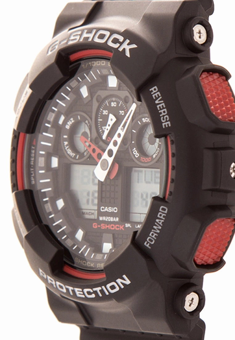 Casio G-shock GA-100-1A4DR Digital Analog Rubber Strap Watch For Men