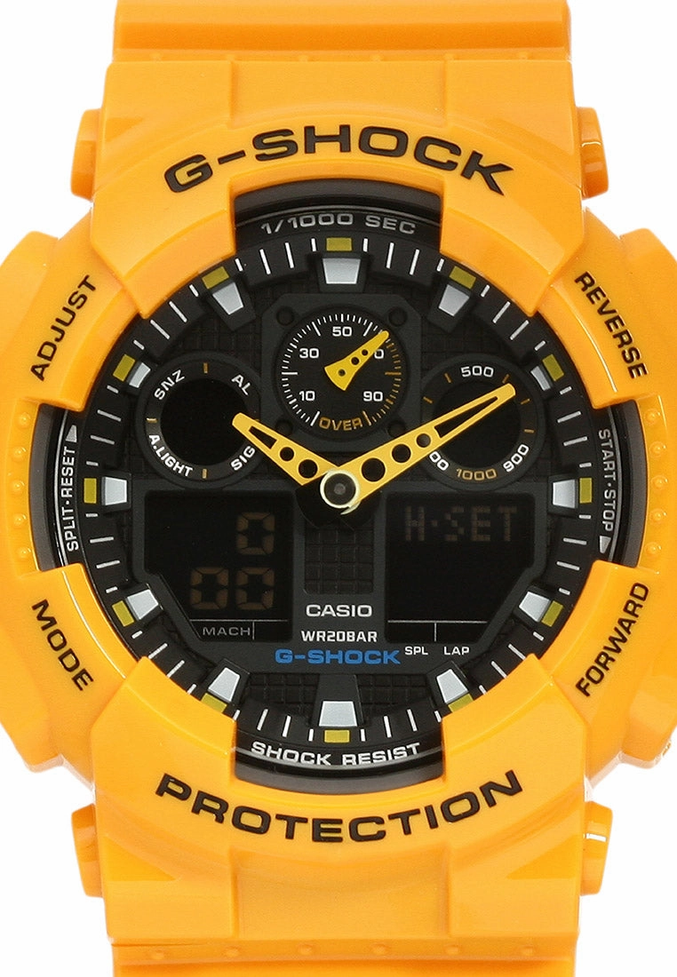 Casio G-Shock GA-100A-9ADR Bumblebee Digital Analog Watch For Men
