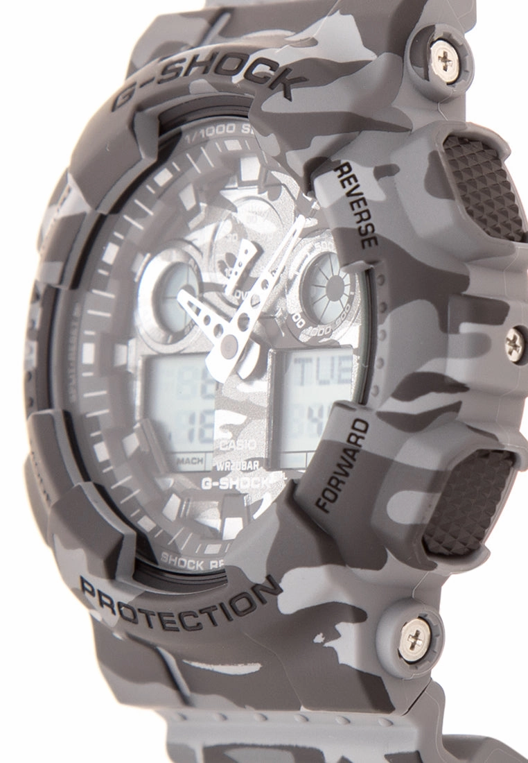 Casio G-shock GA-100CM-8A Digital Analog Rubber Strap Watch For Men