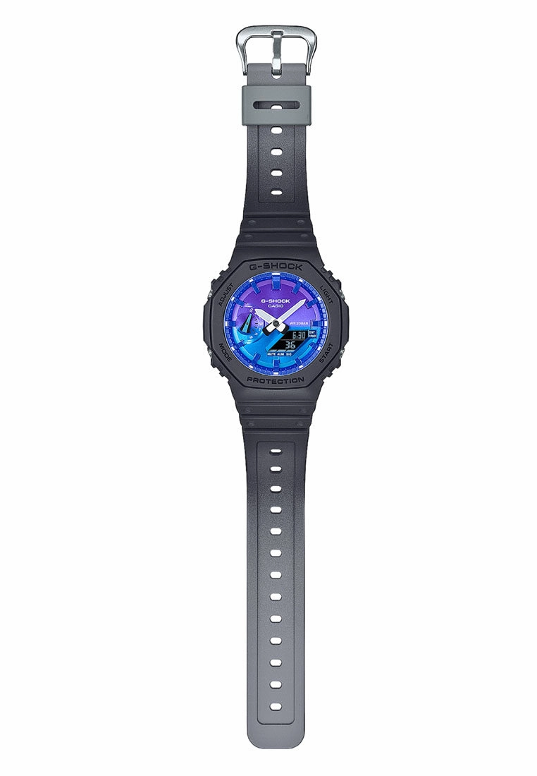 Casio G-shock GA-2100FL-1A Digital Analog Rubber Strap Watch for Men