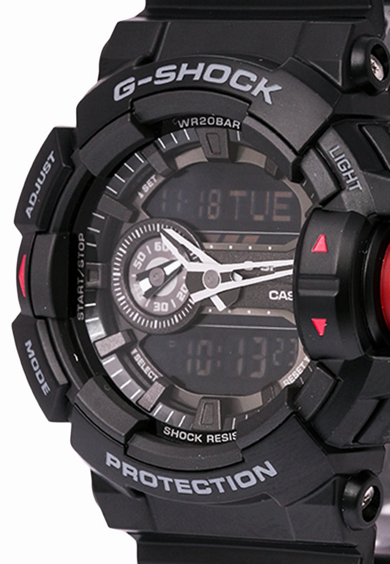 Casio G-shock GA-400-1B Digital Analog Rubber Strap Watch For Men