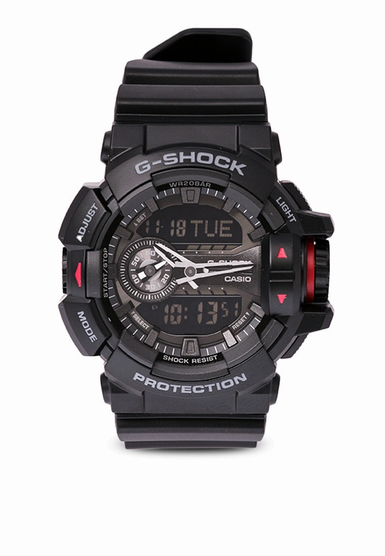 Casio G-shock GA-400-1B Digital Analog Rubber Strap Watch For Men