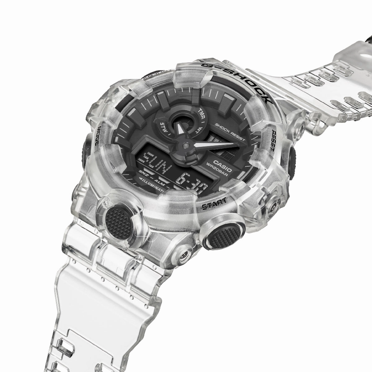 Casio G-shock GA-700SKE-7A Digital Analog Rubber Strap Watch For Men