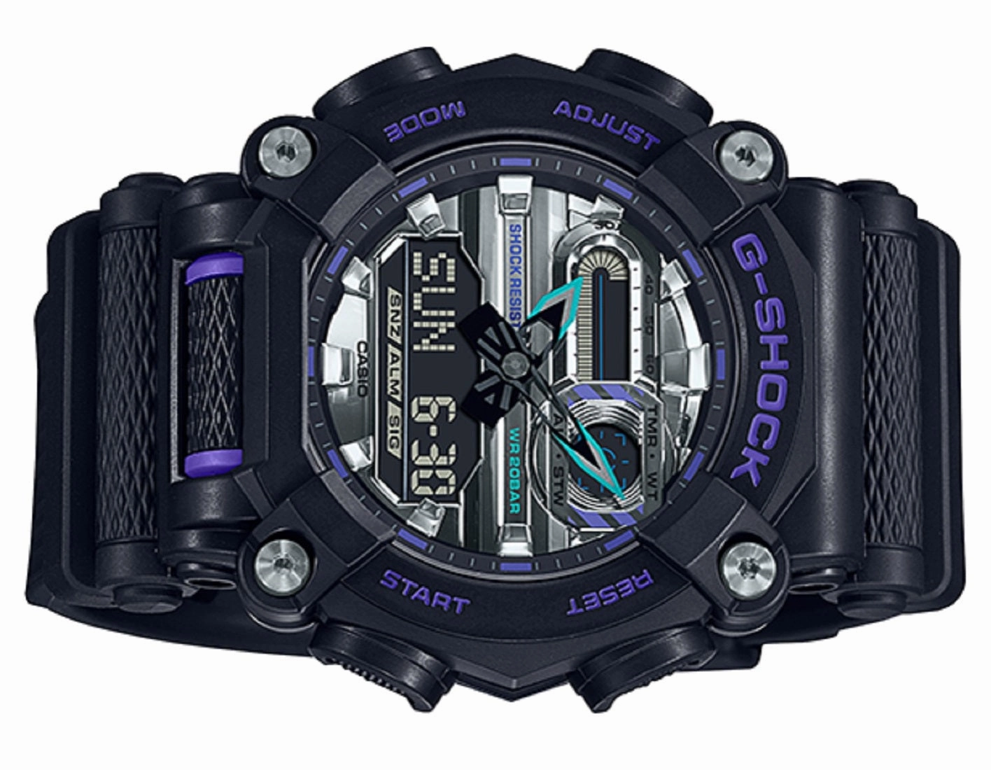 Casio G-shock GA-900AS-1ADR Digital Analog Rubber Strap Watch For Men