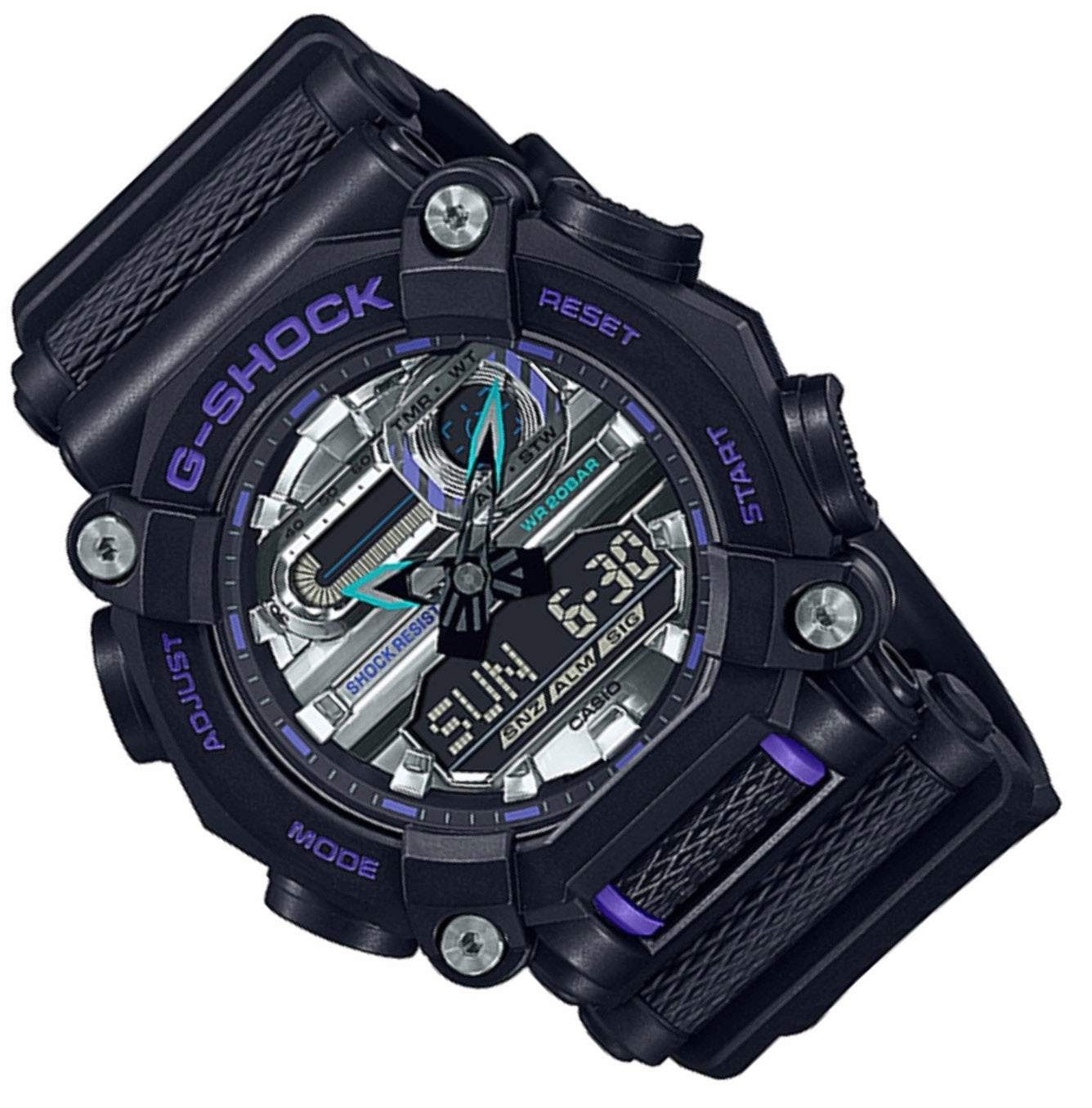 Casio G-shock GA-900AS-1ADR Digital Analog Rubber Strap Watch For Men
