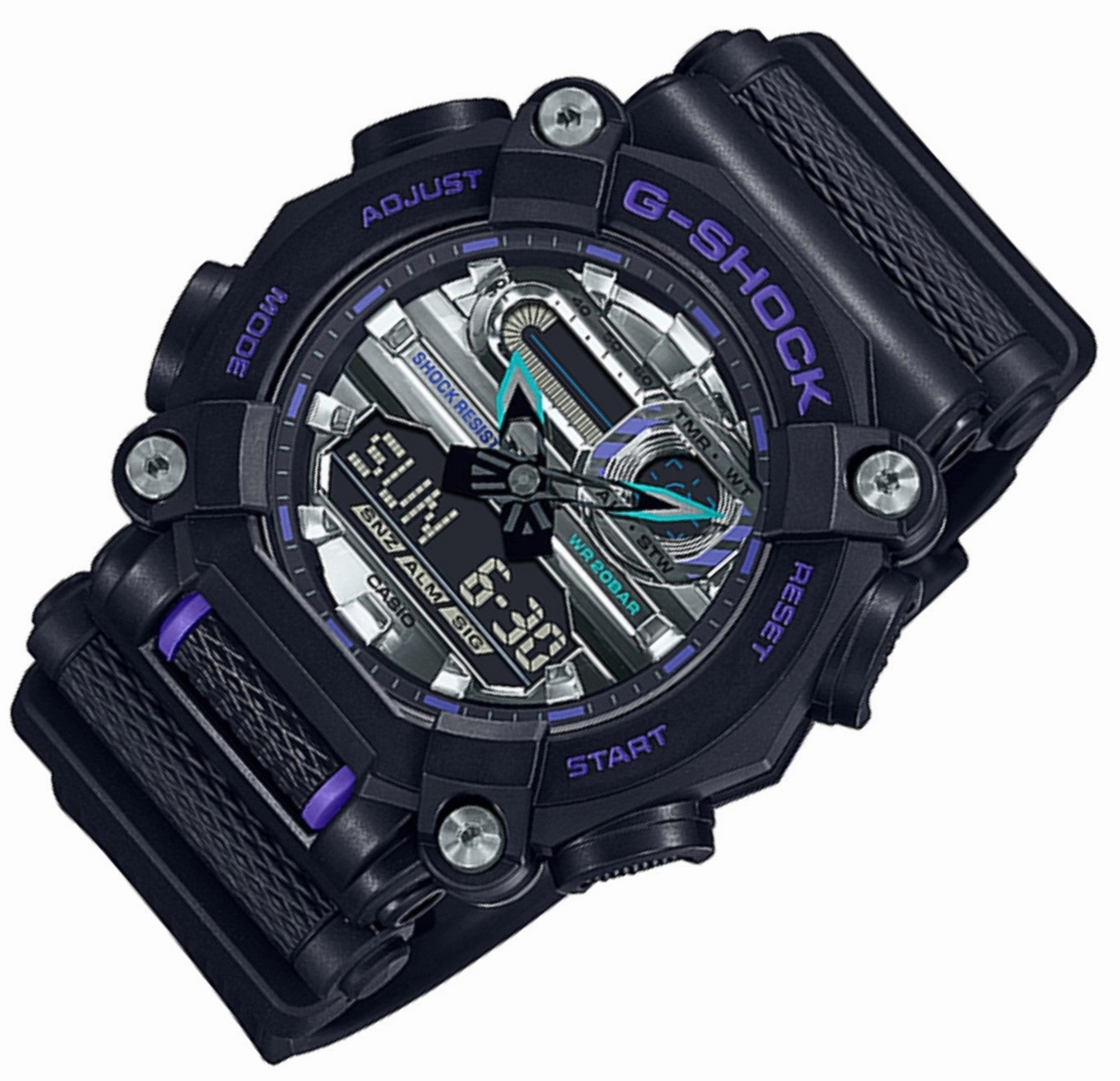 Casio G-shock GA-900AS-1ADR Digital Analog Rubber Strap Watch For Men