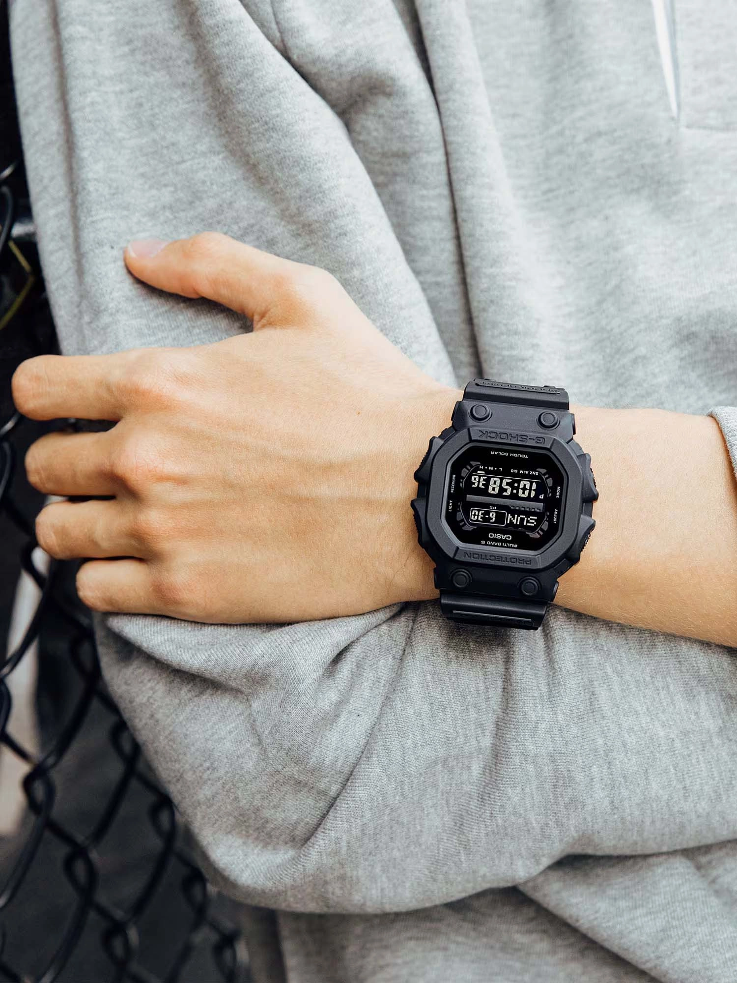 Casio G-Shock GX-56 SERIES ALL BLACK Solar Digital Mens Watch GX56BB-1