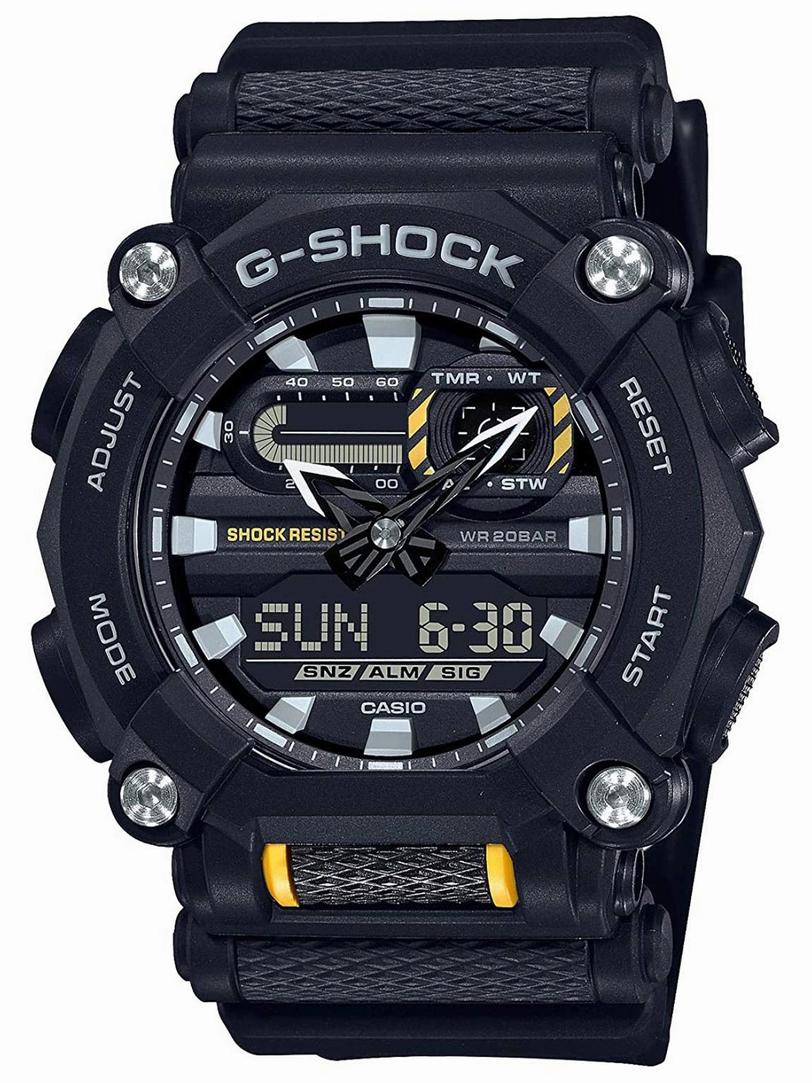 Casio G-Shock HEAVY DUTY Analog-Digital Black Mens Watch GA900-1A