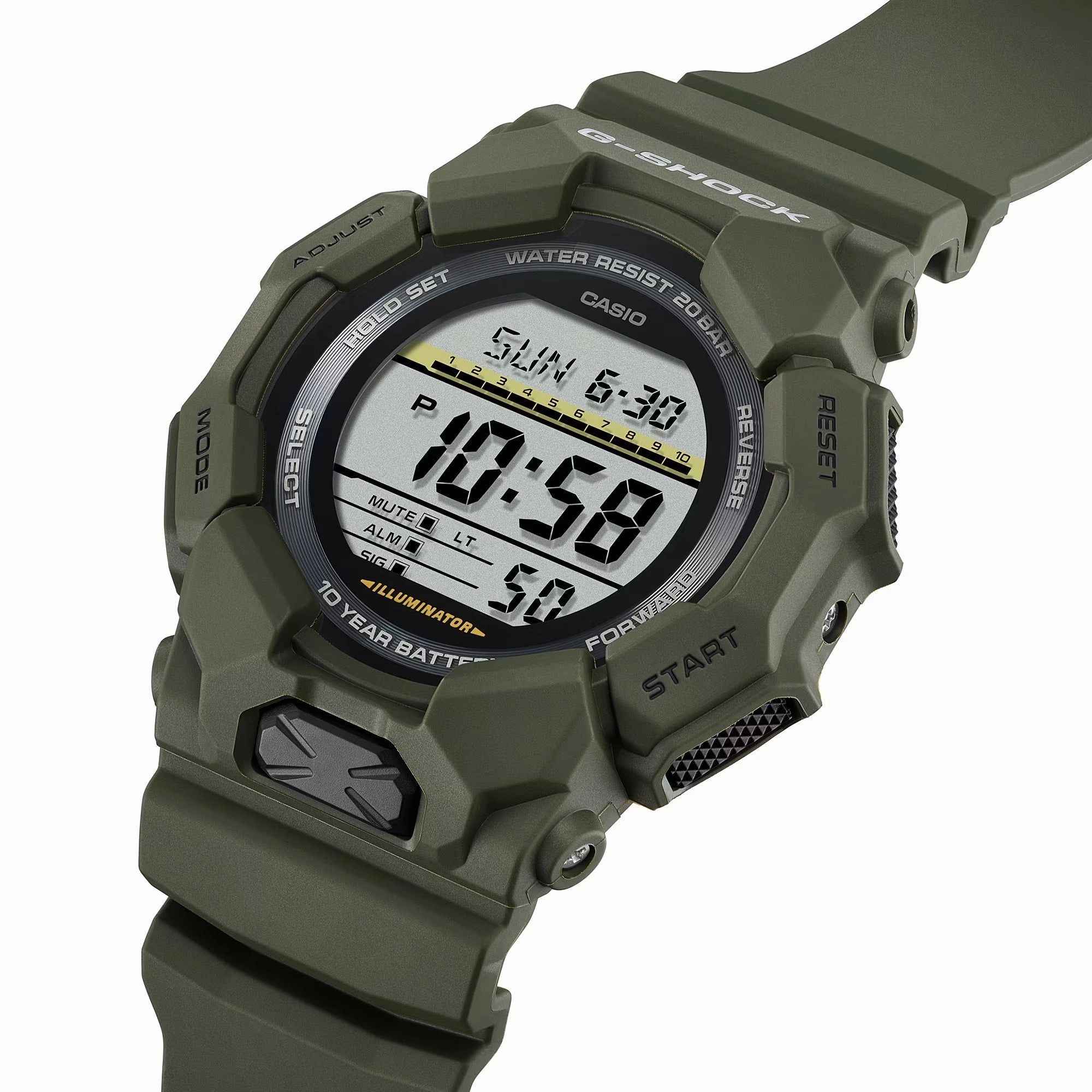 Casio G-SHOCK High-Brightness LED Large Digital Green Watch GD010-3