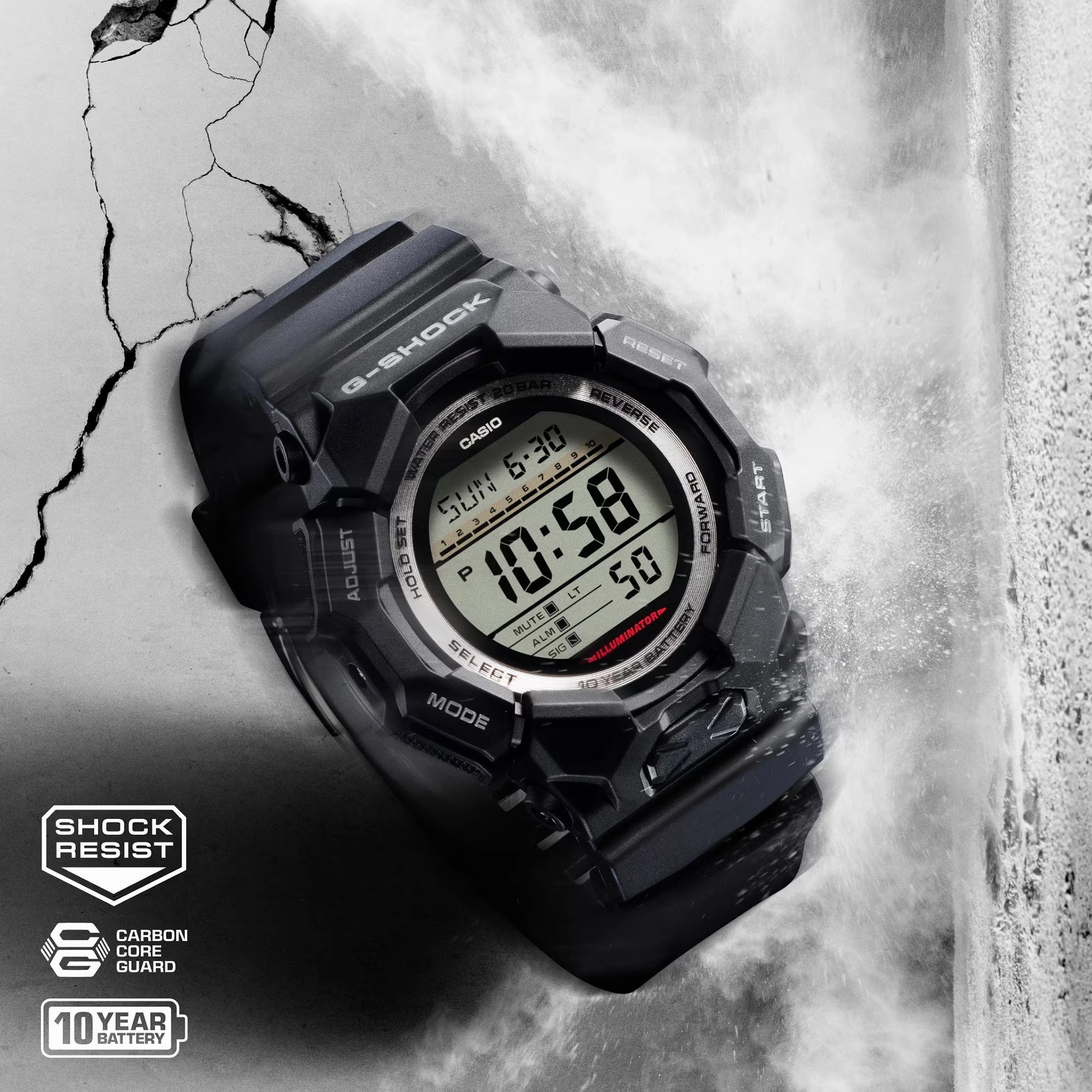 Casio G-SHOCK High-Brightness LED Large Digital Green Watch GD010-3