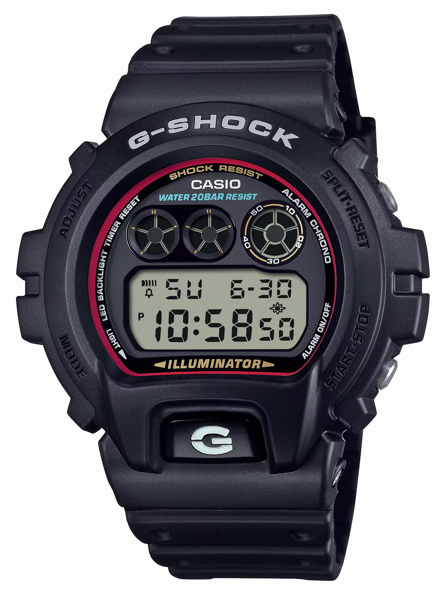 Casio G-Shock ICONIC STYLES Digital Mens Black Watch DW6900RL-1