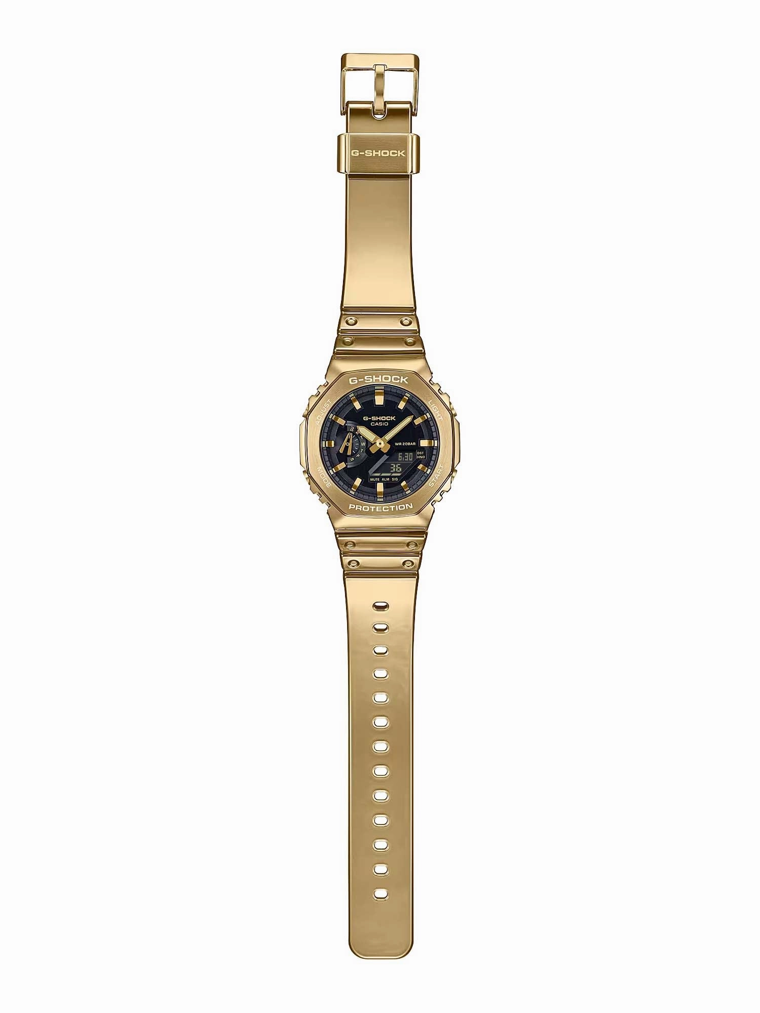 Casio G-Shock Metal-Clad Octagonal Mens Gold Watch GM2100YMG-9A