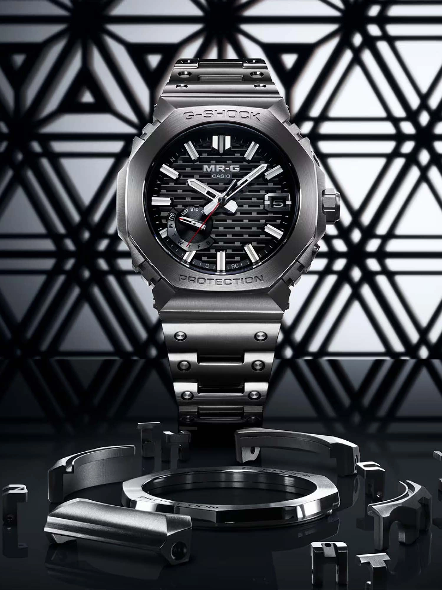 Casio G-Shock Octagonal Slim MRG TITANIUM watch with COBARION Bezel MRGB2100D-1A