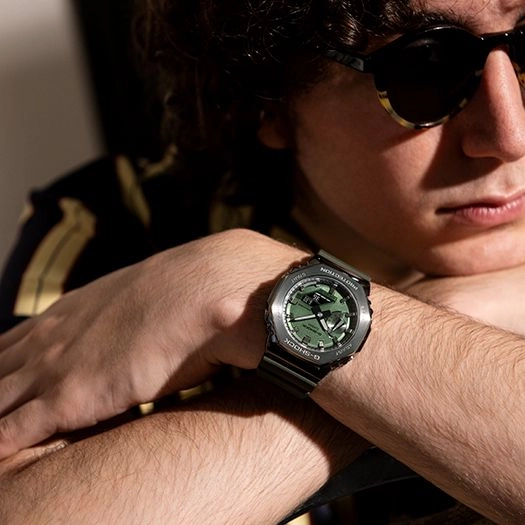 CASIO G-Shock Quartz Green Watch for Men GM-2100B-3AER