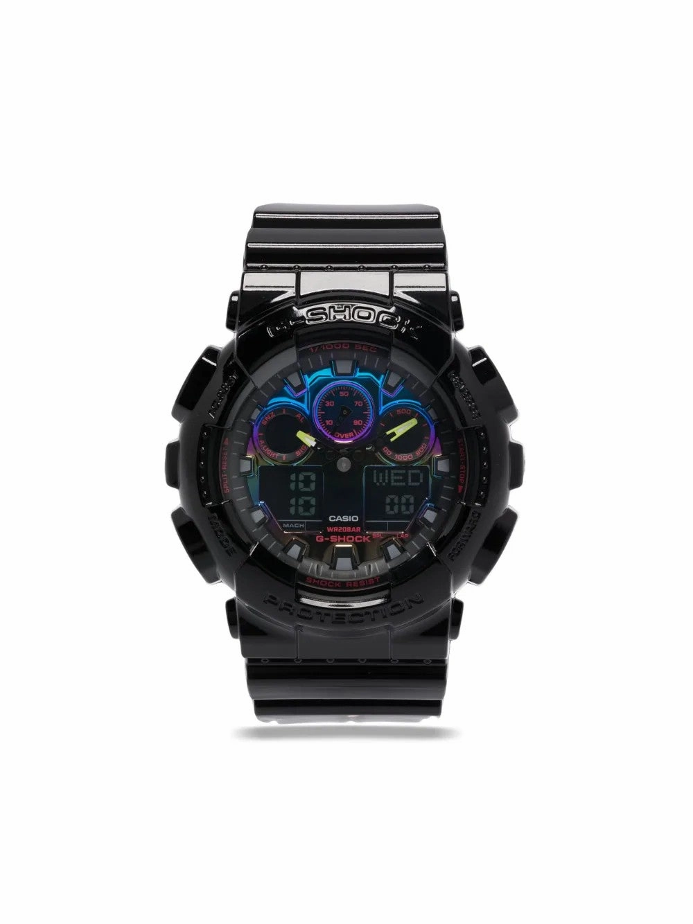 CASIO G-Shock Quartz Resin Strap Black Watch for Men GA-100RGB-1AER