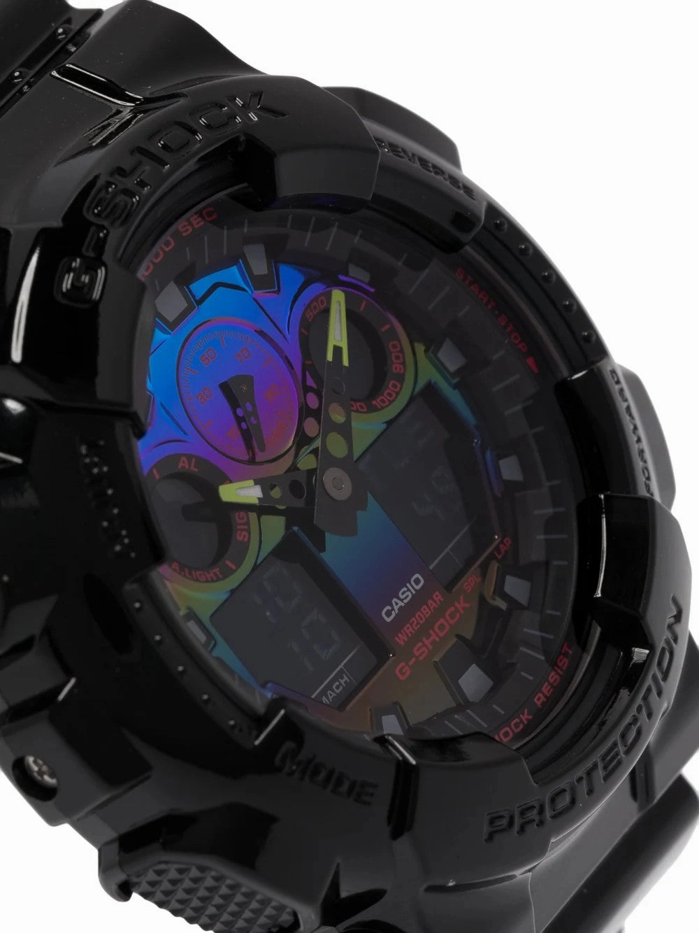 CASIO G-Shock Quartz Resin Strap Black Watch for Men GA-100RGB-1AER