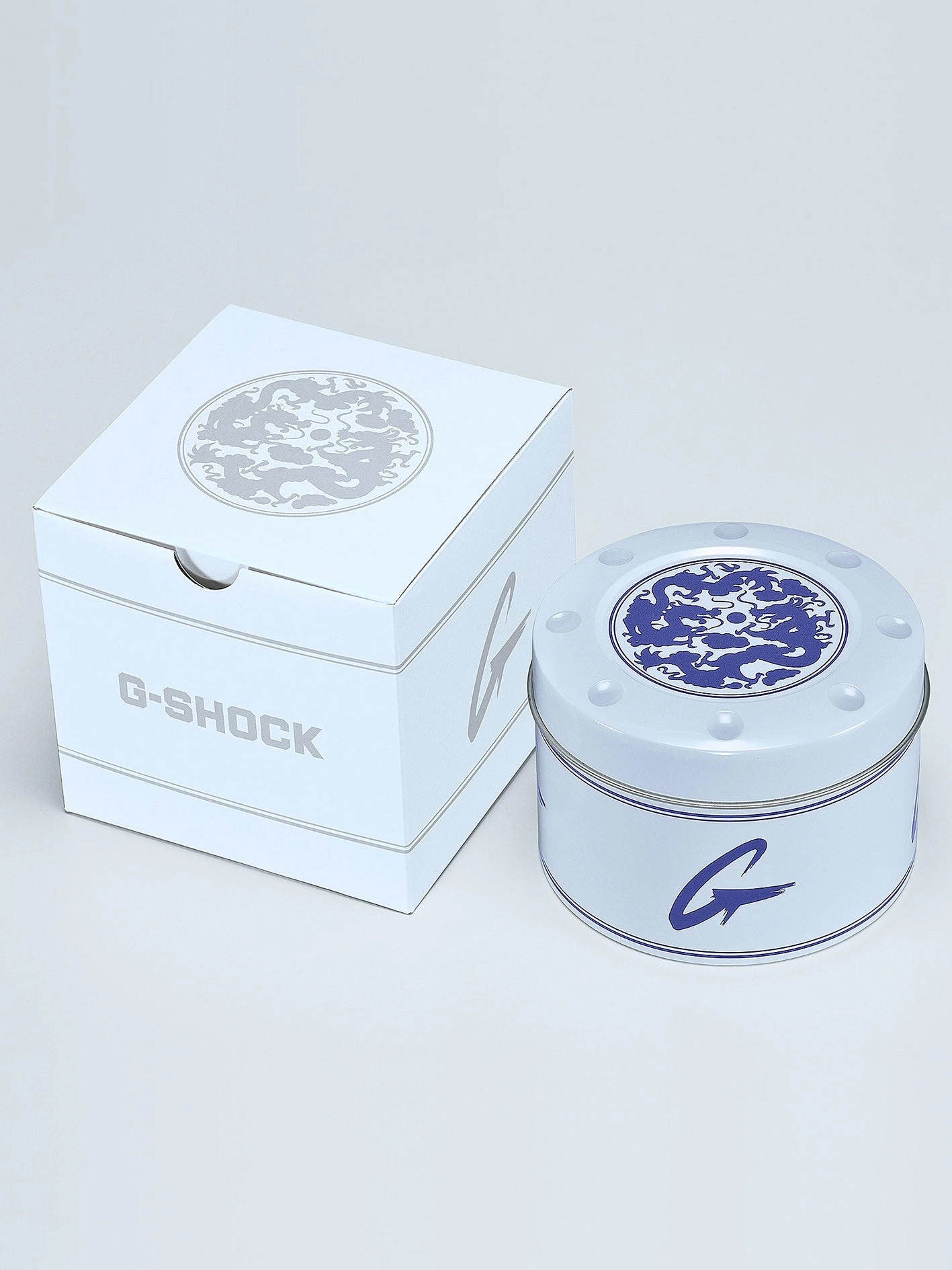 Casio G-Shock "Blue and White Pottery" Series Mens Watch GA110BWP-2A