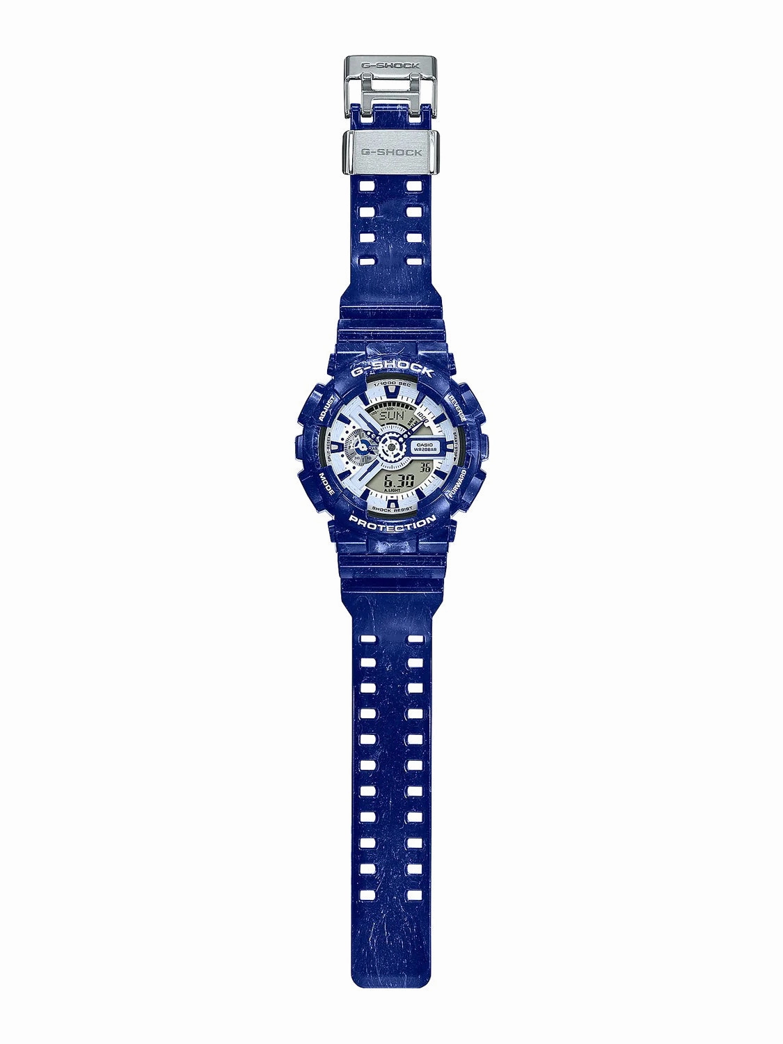 Casio G-Shock "Blue and White Pottery" Series Mens Watch GA110BWP-2A
