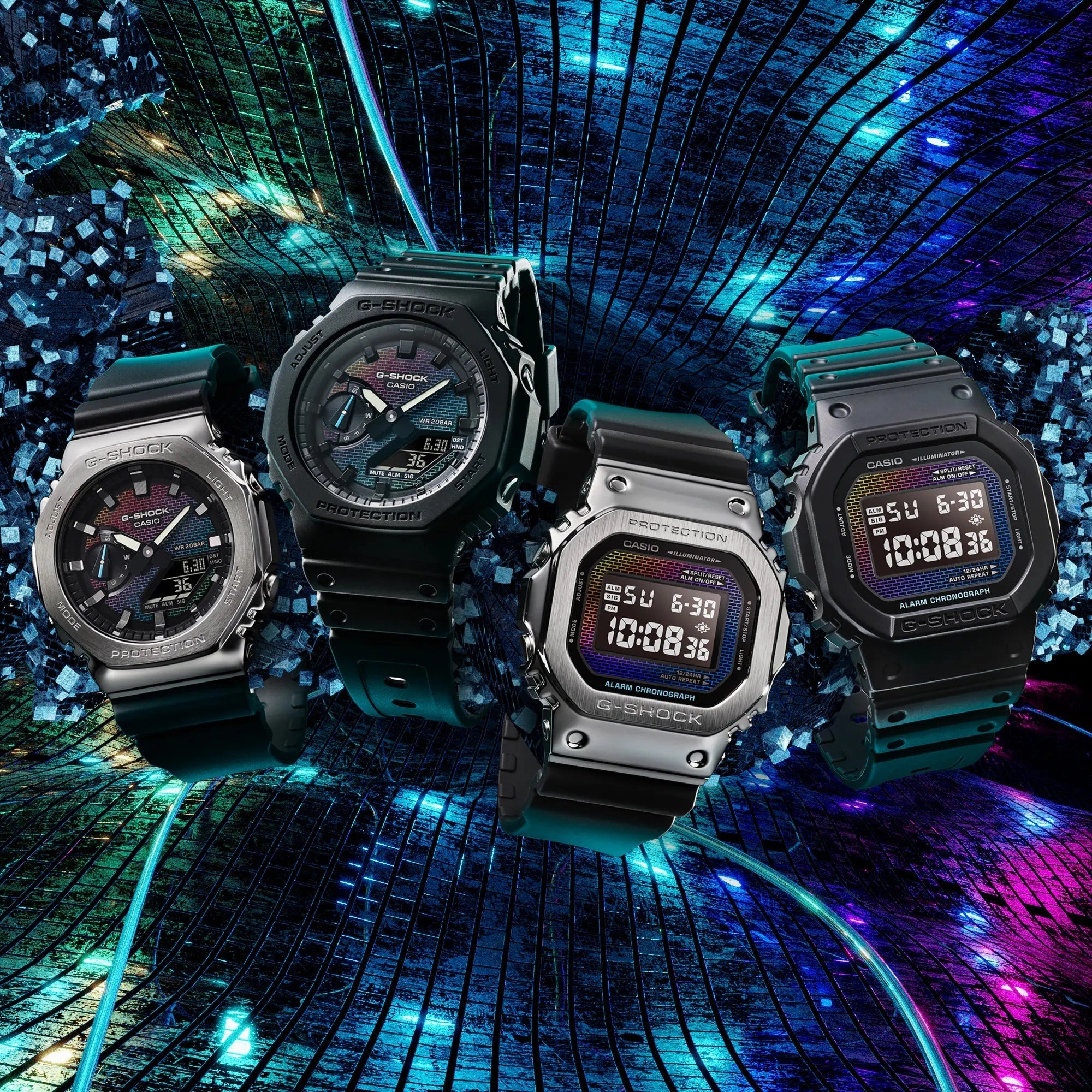 Casio G-Shock RAINBOW BRICK Digital Mens Watch DW5600RW-1A