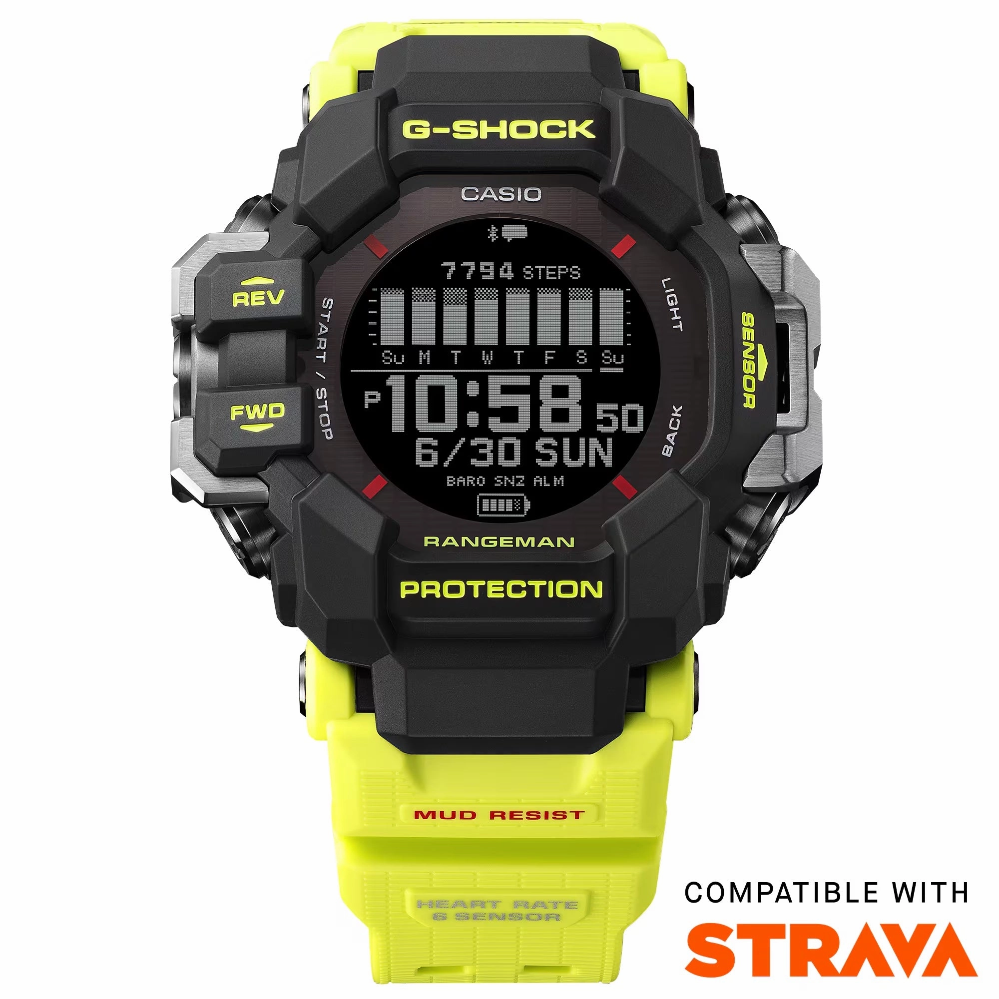 Casio G-Shock RANGEMAN RESCUE YELLOW Bluetooth Mens GPS Watch GPRH1000RY-1A