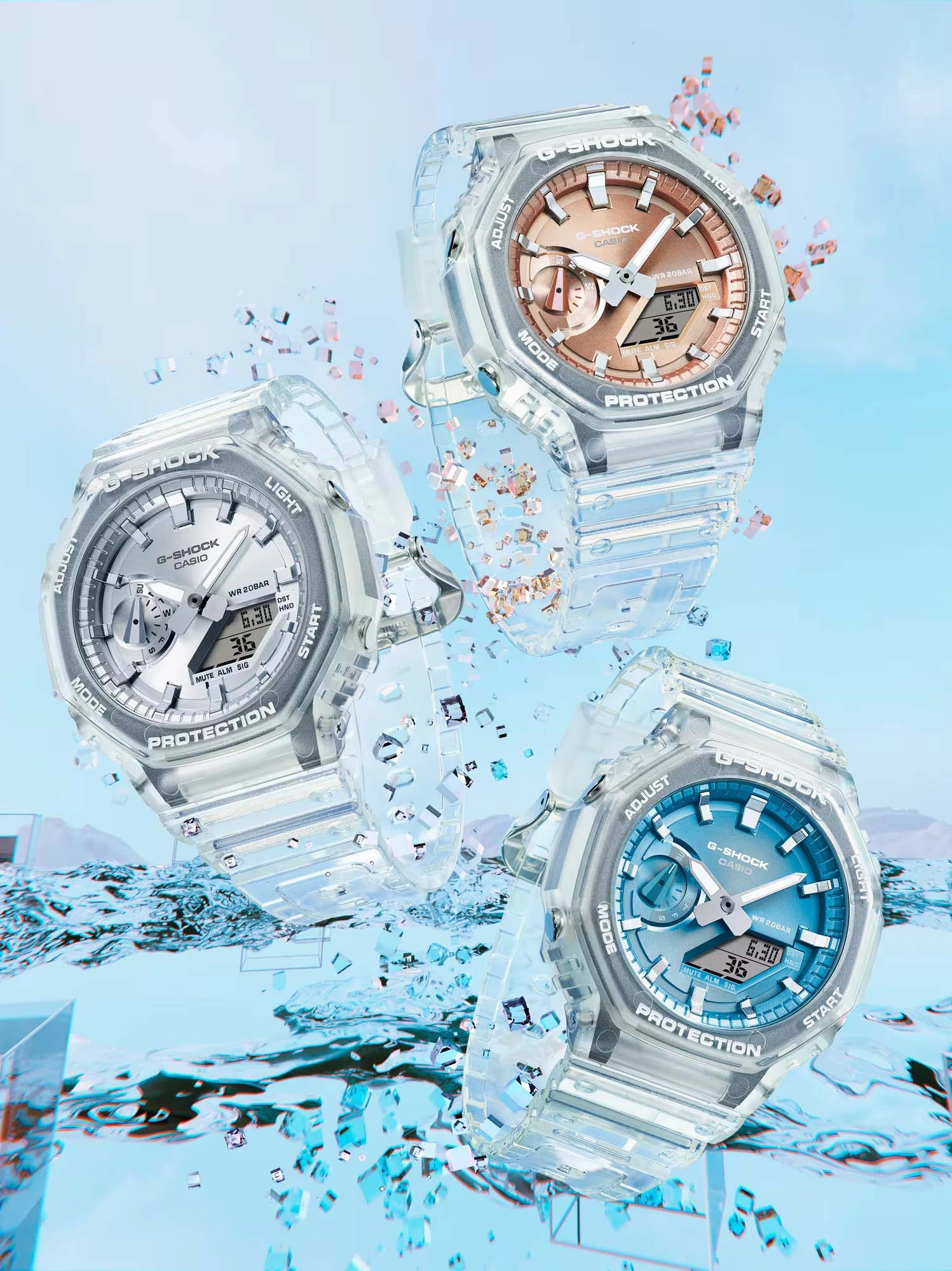 Casio G-Shock Shimmering Color and Cool Translucence Series Mens Watch - GA2100BM-7A5