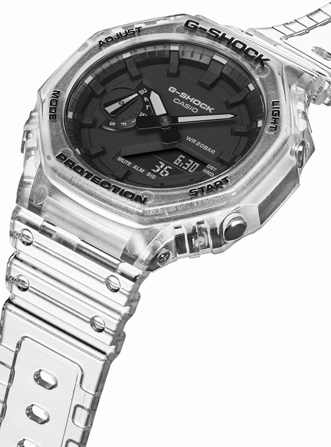 Casio G-Shock SKELETON SERIES White Transculent Mens Watch GA2100SKE-7A