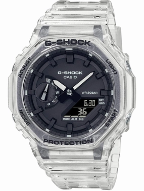 Casio G-Shock SKELETON SERIES White Transculent Mens Watch GA2100SKE-7A