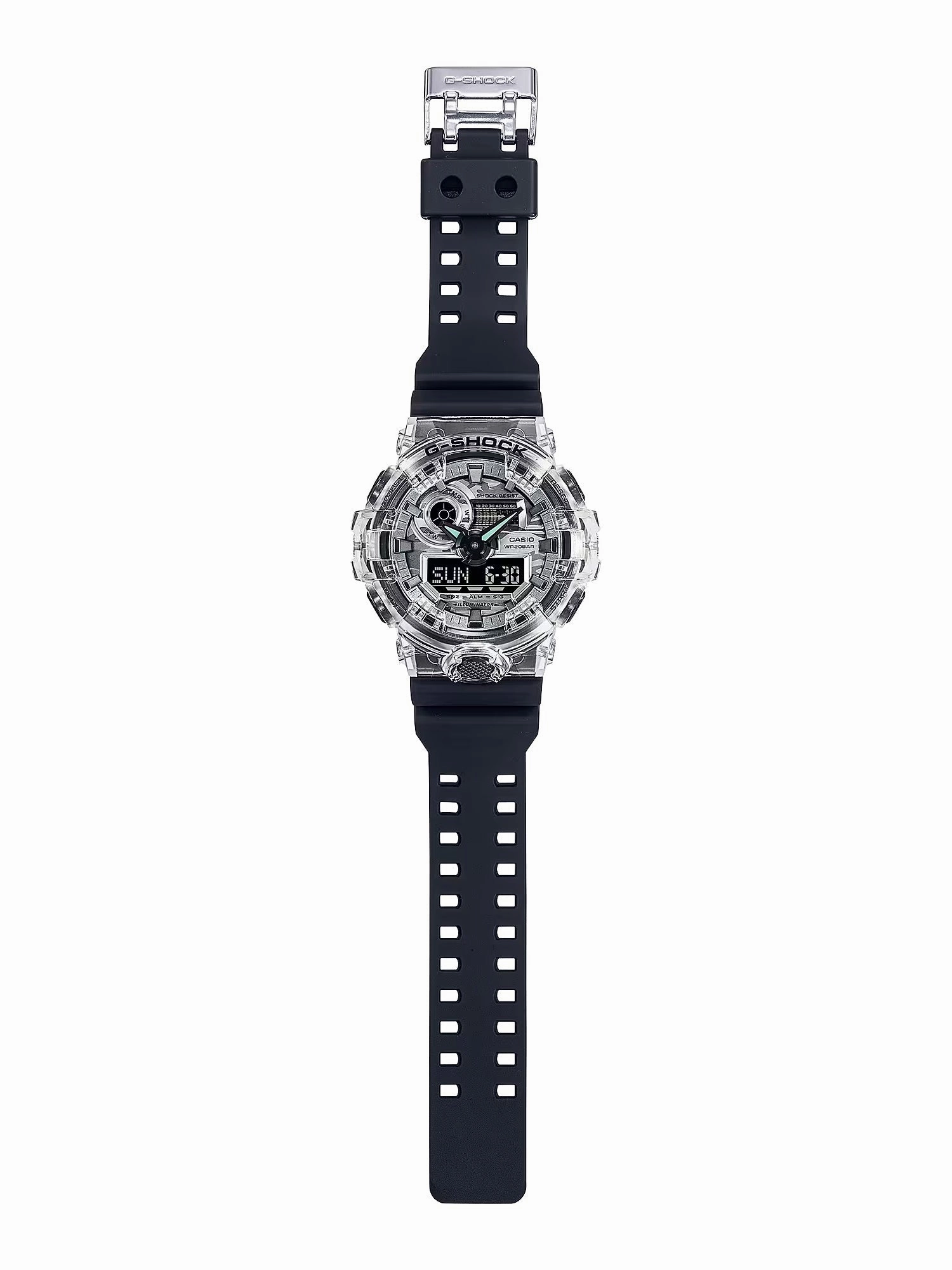 Casio G-Shock TRANSPARENT CAMO Mens Ana-Digi Sports Watch GA700SKC-1A