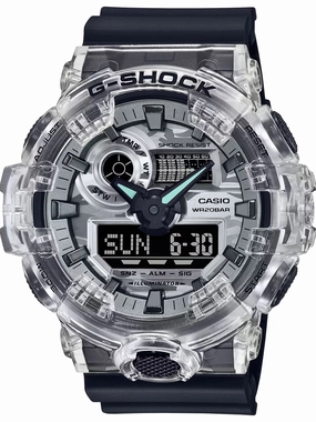 Casio G-Shock TRANSPARENT CAMO Mens Ana-Digi Sports Watch GA700SKC-1A
