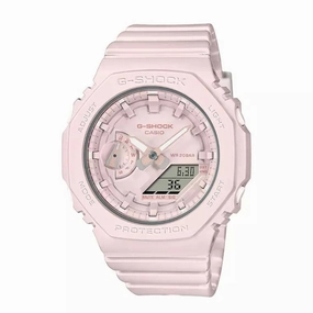 Casio GMA-S2100BA-4AER Women Leather G-Shock Analog Digital Pink Dial